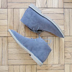 ASOS desert boots In gray faux suede